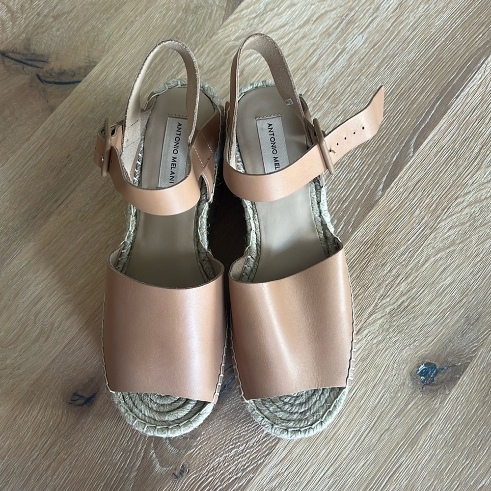 NWB, Antonio Melani Platform Wedge Espadrille Sandals, 9.5